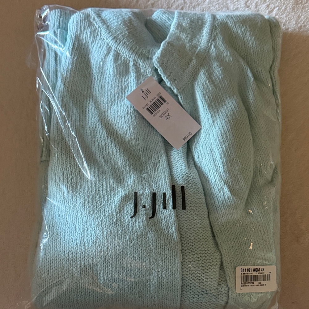 J. Jill Women's Light Sea Mist Cardigan